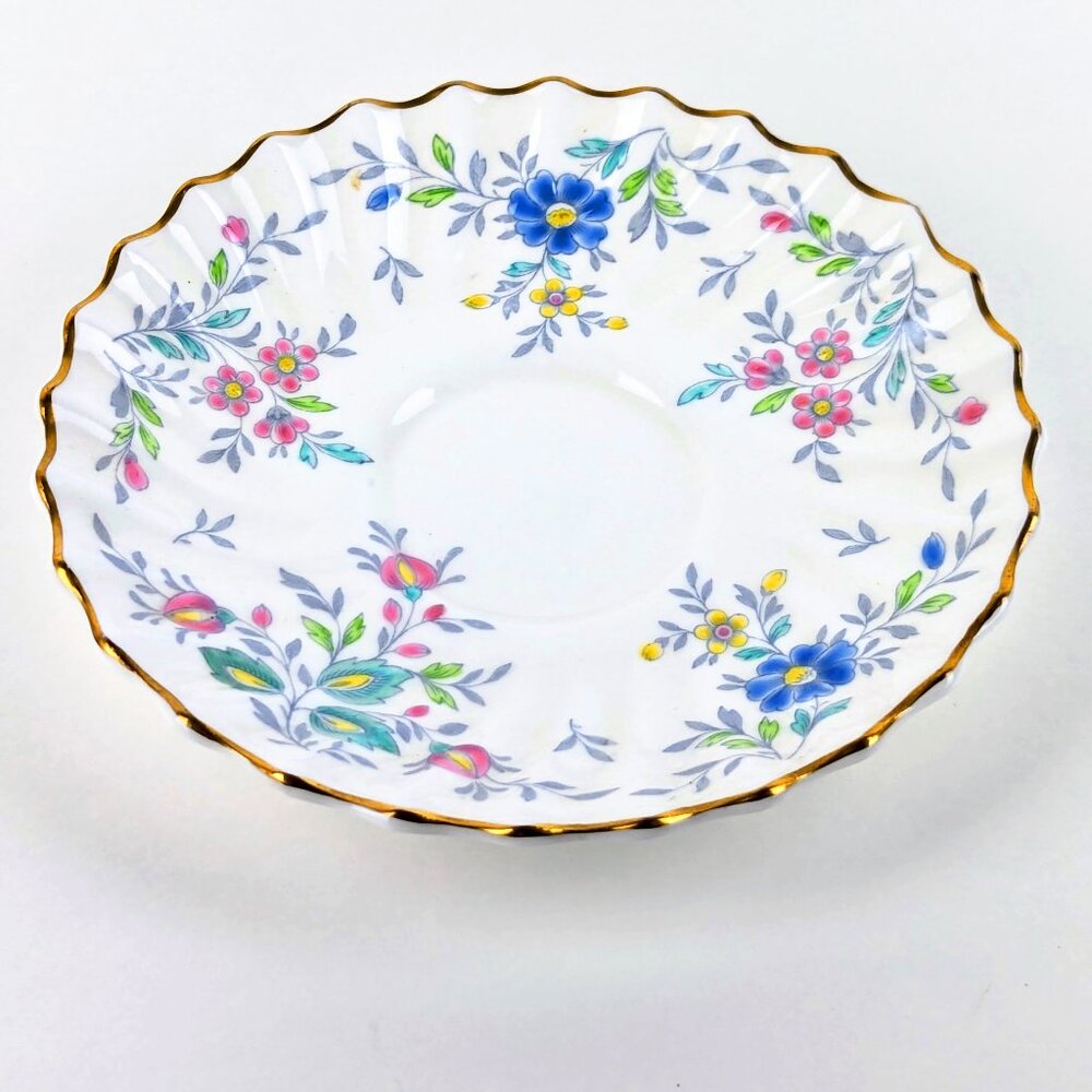 Royal Doulton Pastoral Tea Saucer - Bone China - Perfect Condition - Midcentury